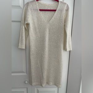 Joe fresh sparkly white dress